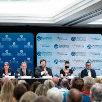 Guests listen to Dr. Mokhtar's welcome